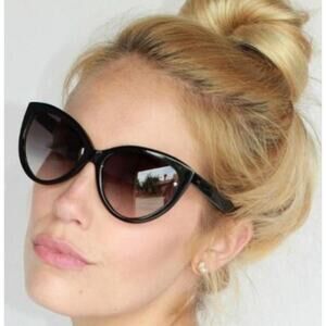 DITA Eclipse Classic Black Cat Eye Sunglasses Gradient Non-Polarized 100% UV